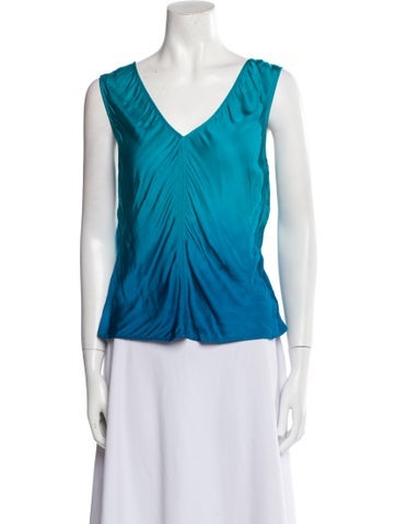 Raquel Allegra Tops V-Neck Sleeveless Top XS