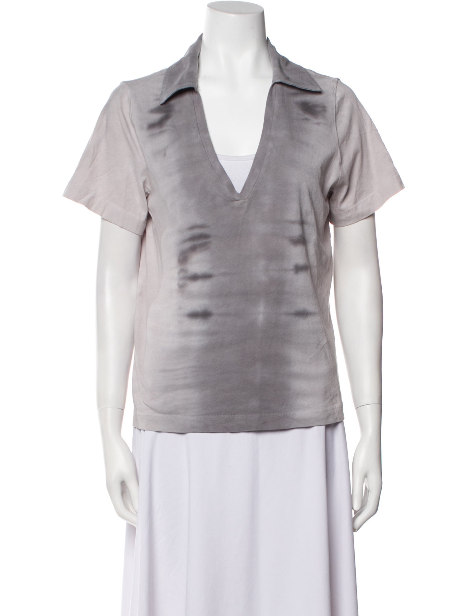 Raquel Allegra V-Neck Short Sleeve Polo w/ Tags