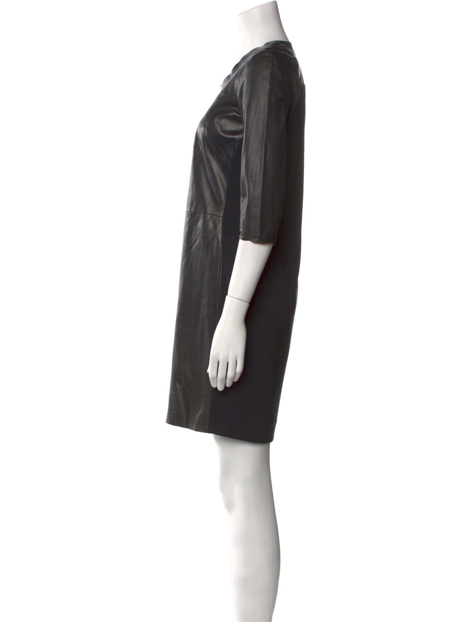 Raquel Allegra Leather Mini Dress