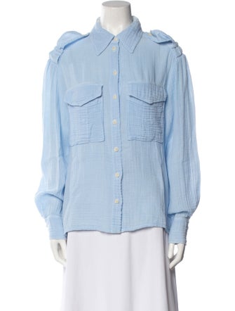 Raquel Allegra Long Sleeve Button-Up Top