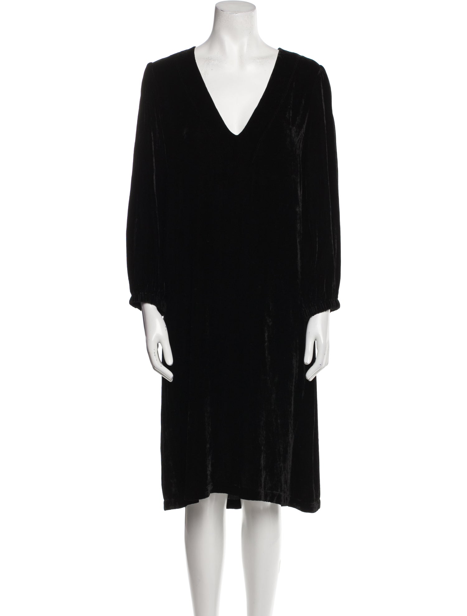 Raquel Allegra V-Neck Knee-Length Dress