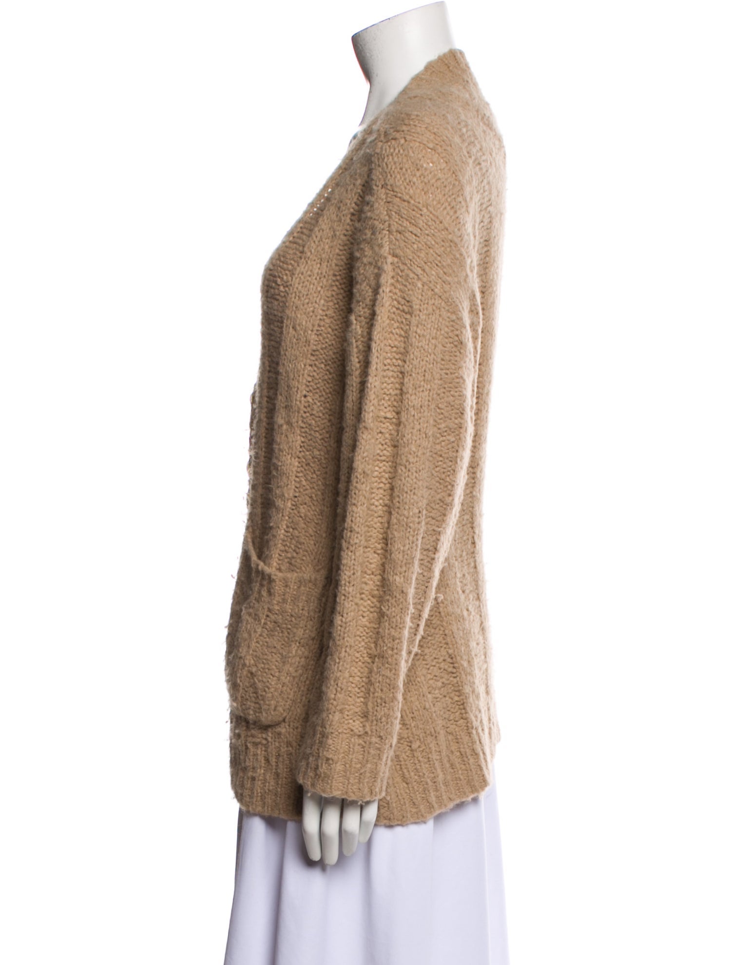 Raquel Allegra Alpaca Plunge Neckline Sweater