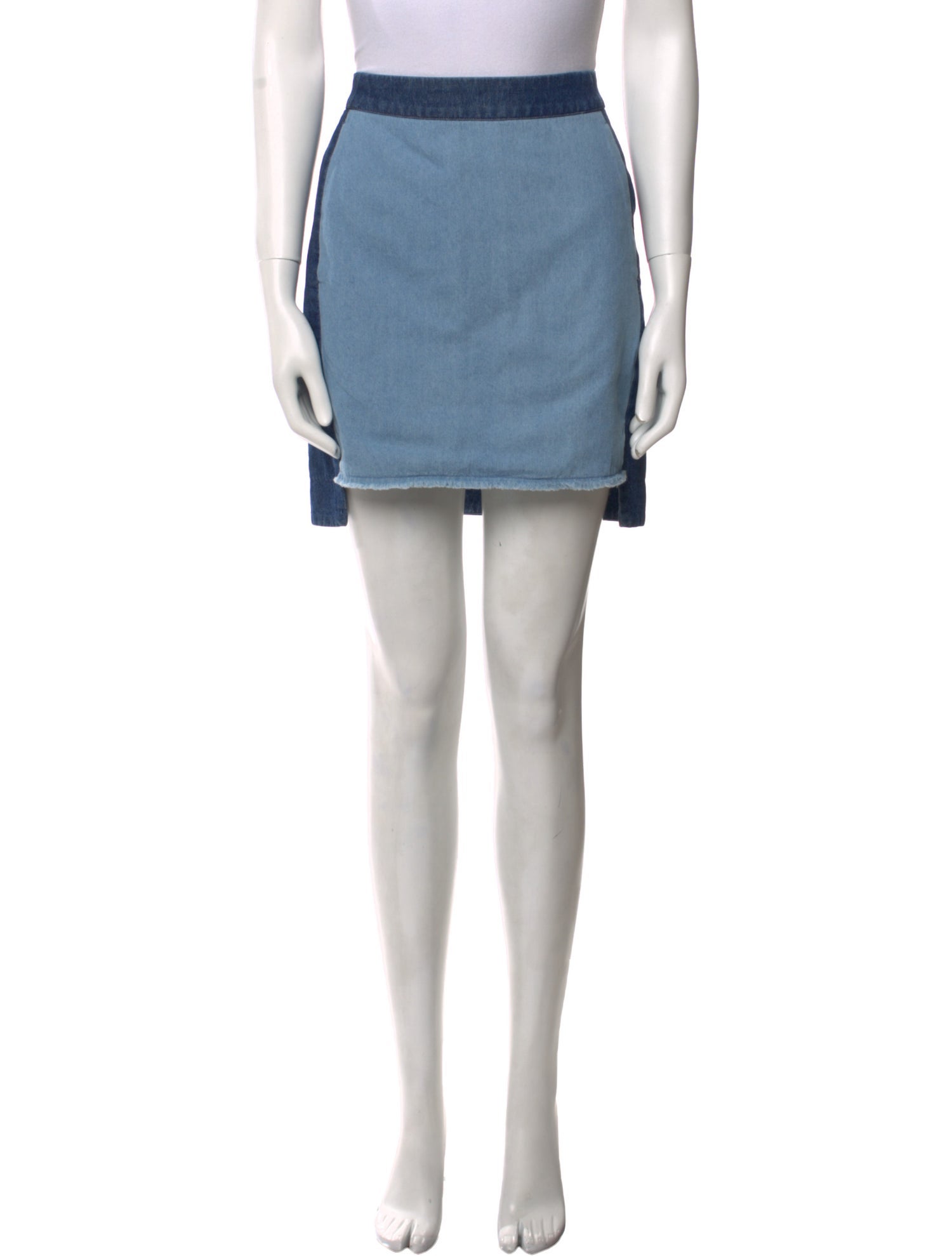 Raquel Allegra Raw-Edge Trim Mini Skirt