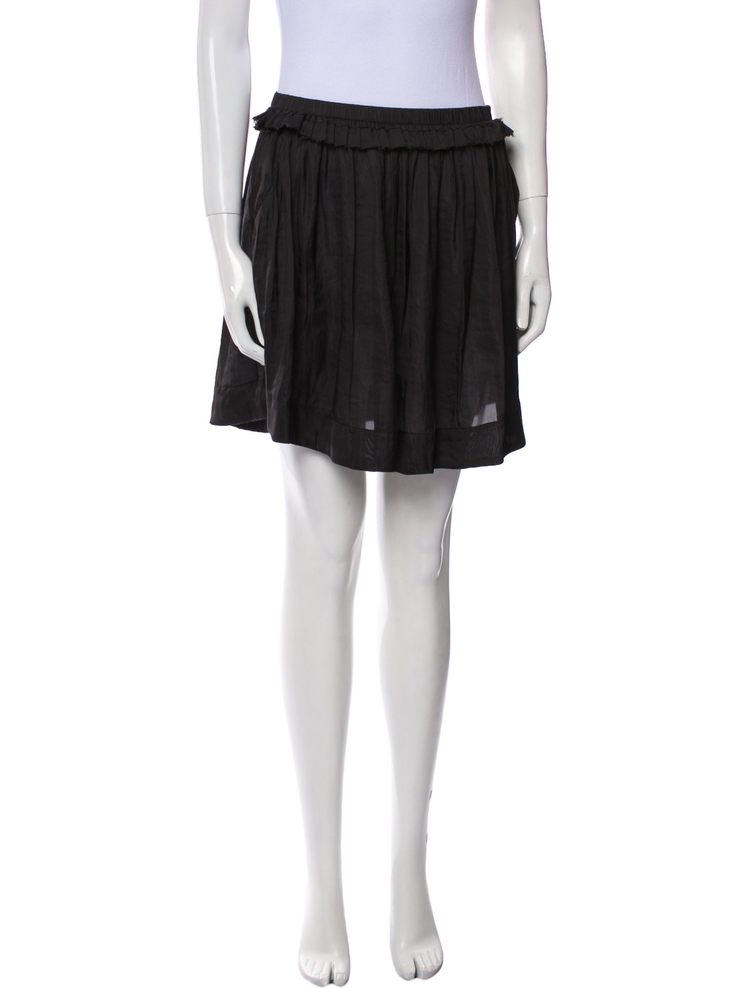 Raquel Allegra Ruffle Embellishment Mini Skirt