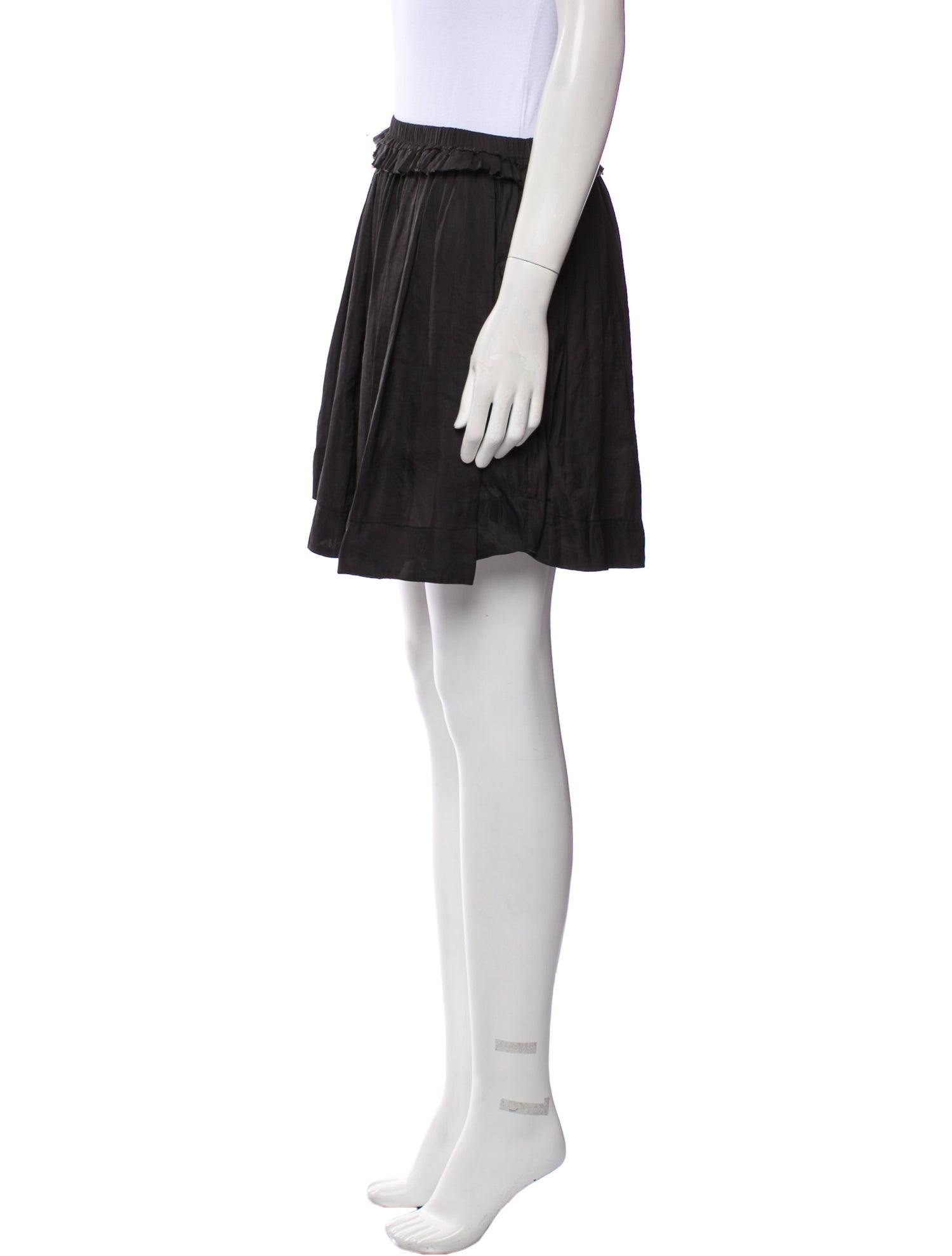 Raquel Allegra Ruffle Embellishment Mini Skirt