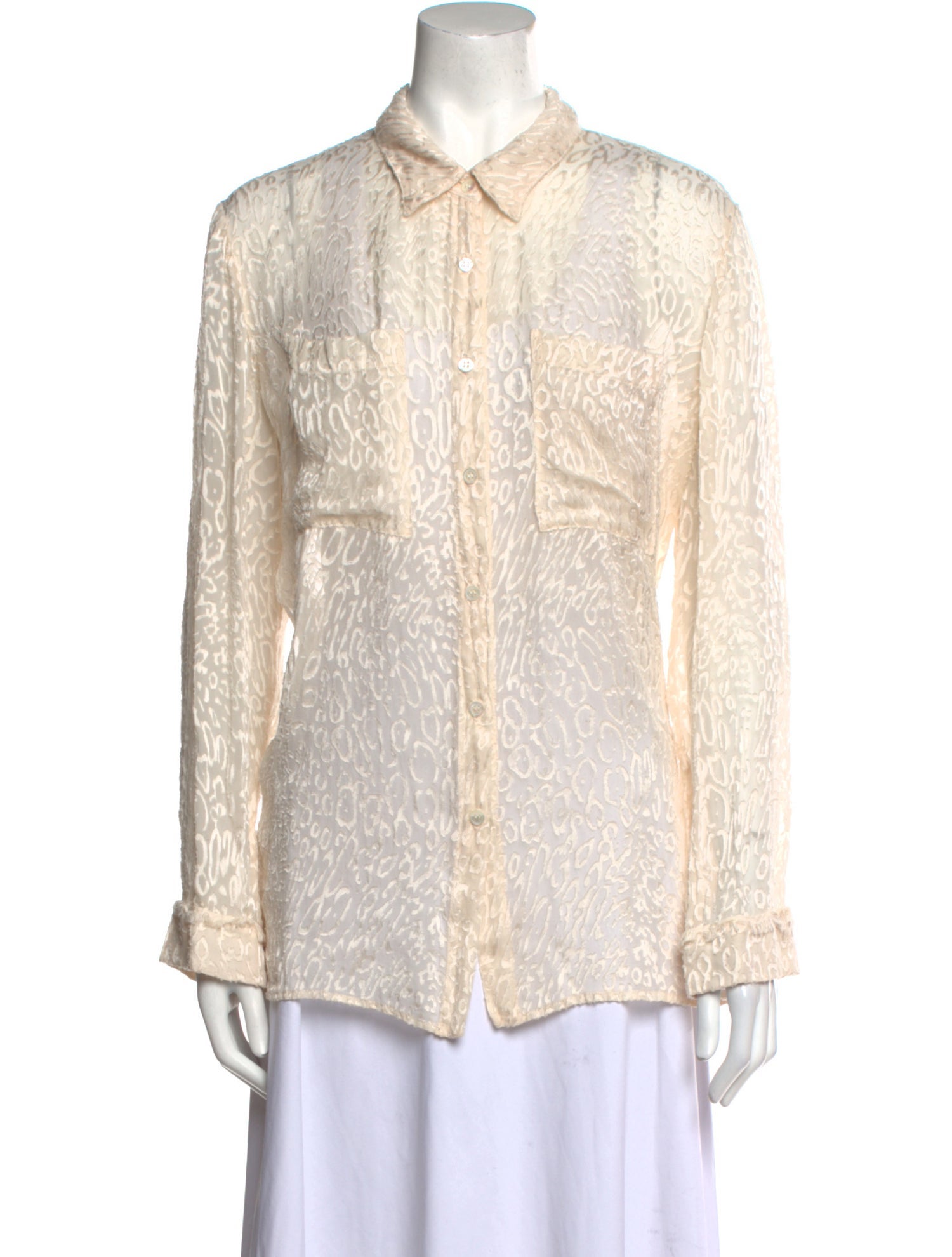 Raquel Allegra Long Sleeve Button-Up Top