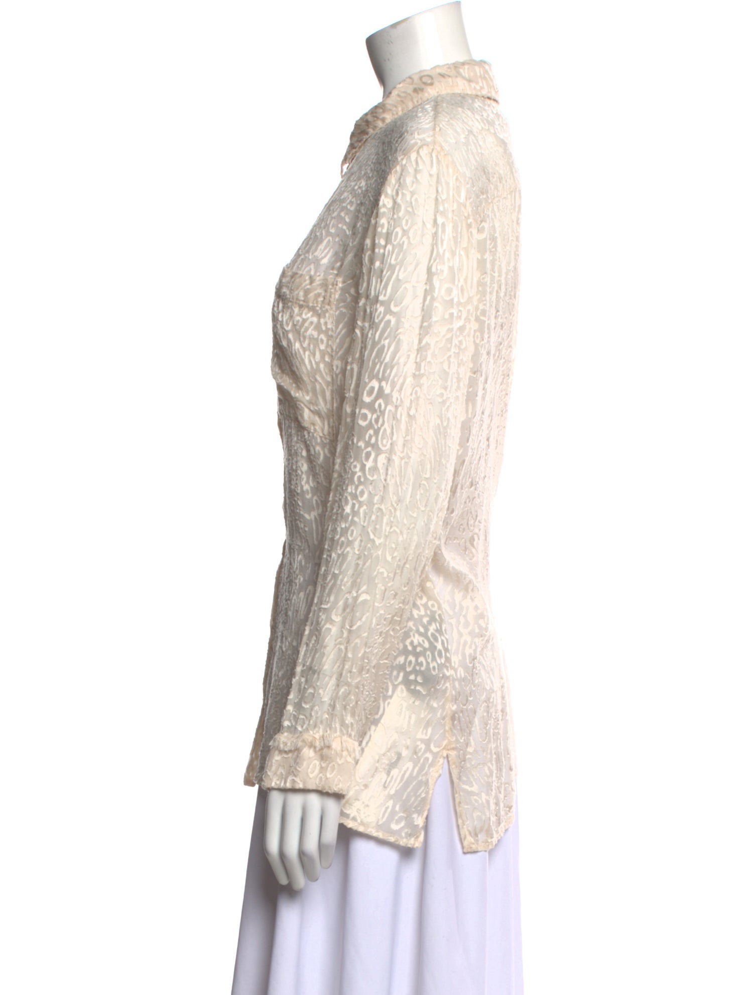 Raquel Allegra Long Sleeve Button-Up Top