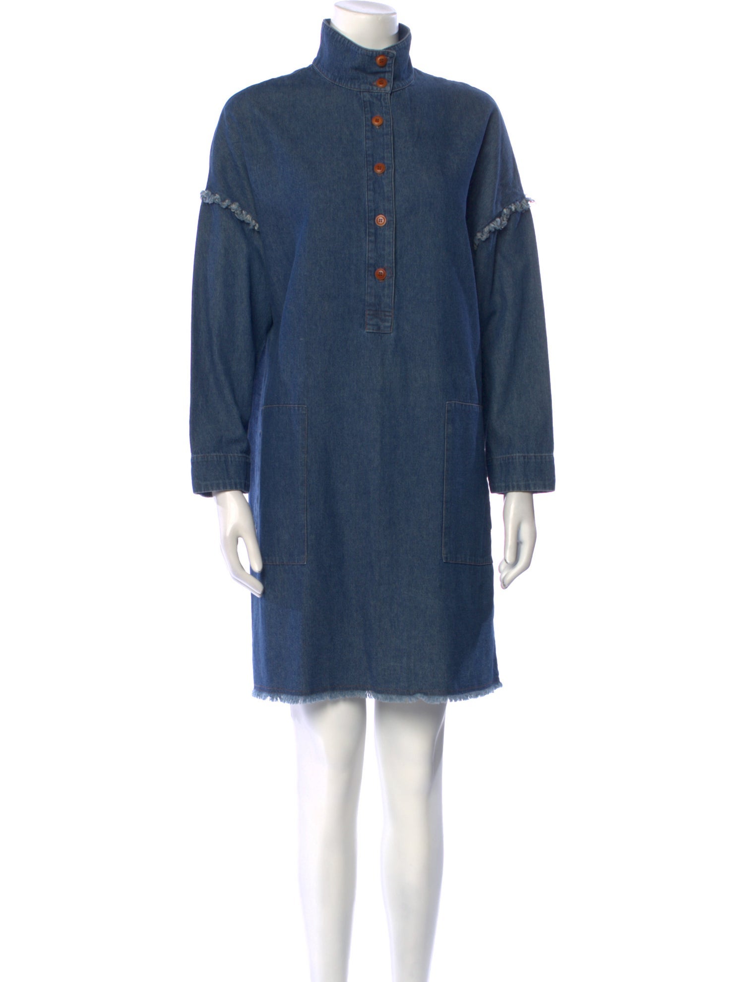 Raquel Allegra Mock Neck Mini Dress