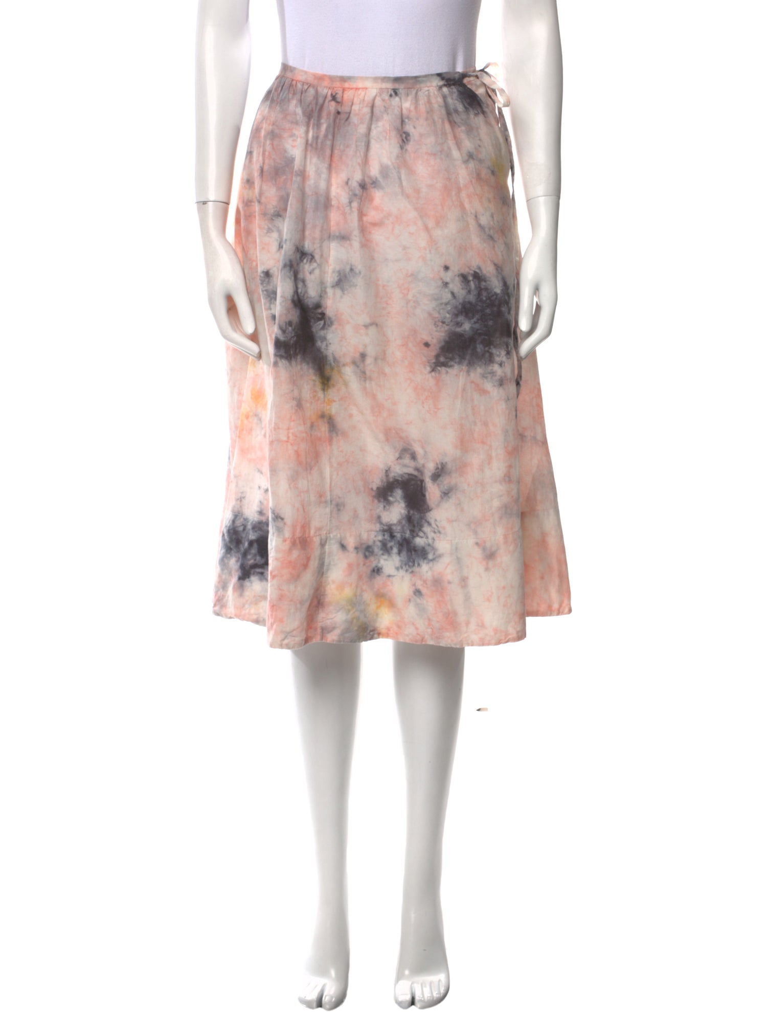 Raquel Allegra Tie-Dye Print Knee-Length Skirt