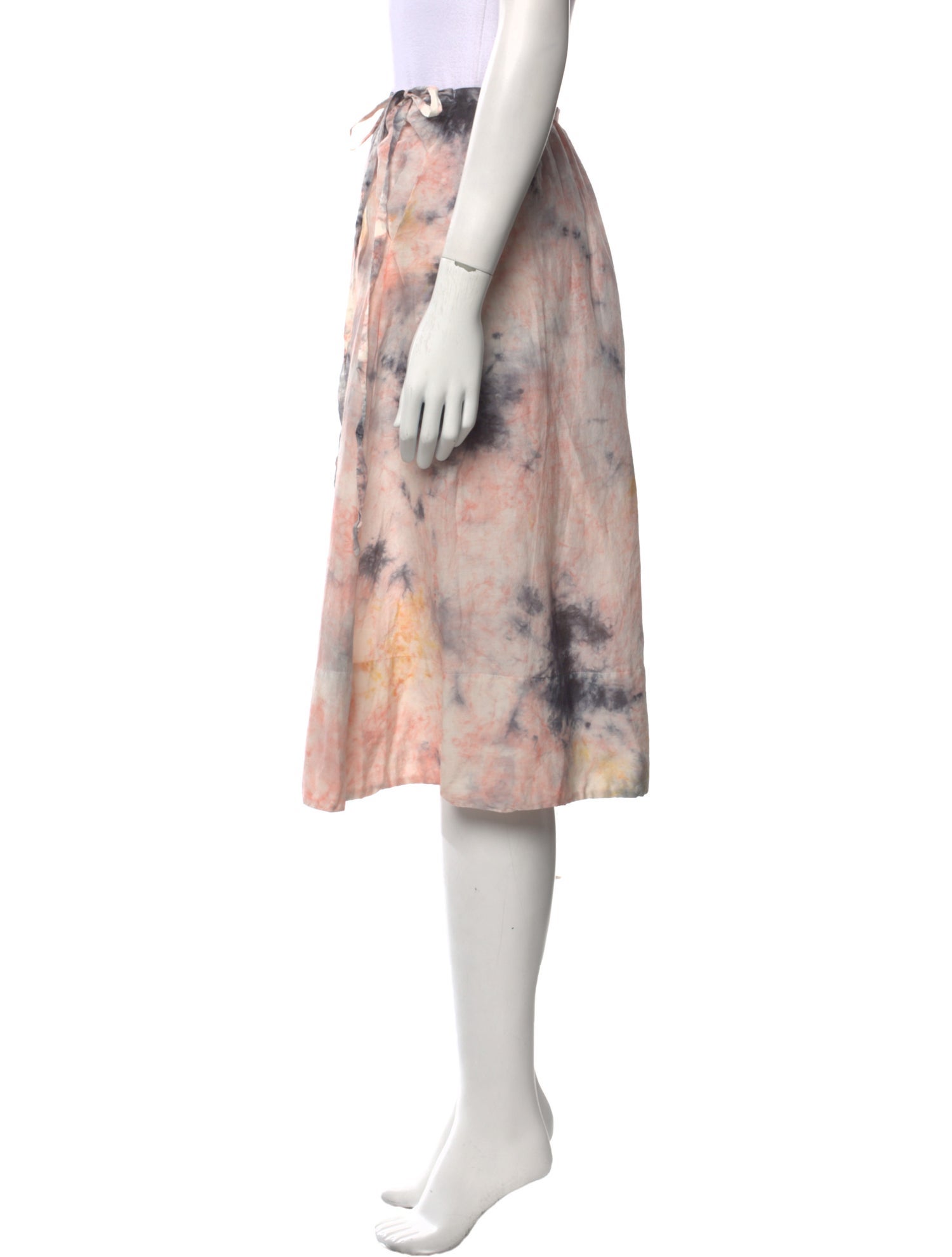 Raquel Allegra Tie-Dye Print Knee-Length Skirt