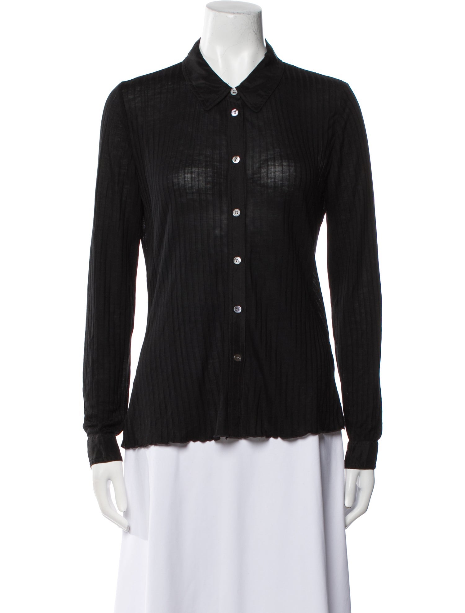 Raquel Allegra Long Sleeve Button-Up Top