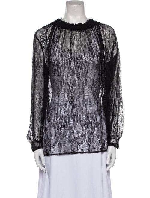 Raquel Allegra Printed Crew Neck Blouse