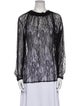 Raquel Allegra Printed Crew Neck Blouse