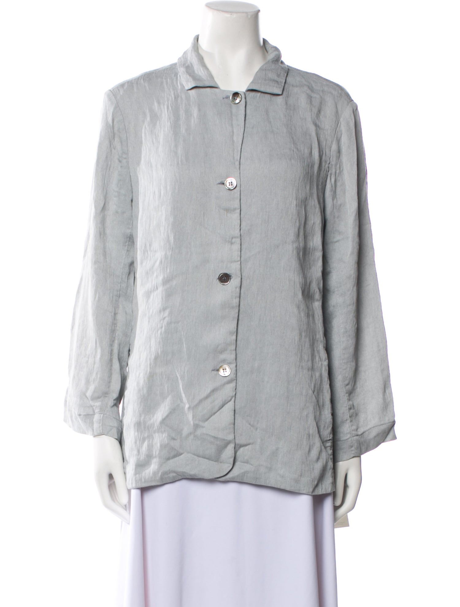 Raquel Allegra Long Sleeve Button-Up Top