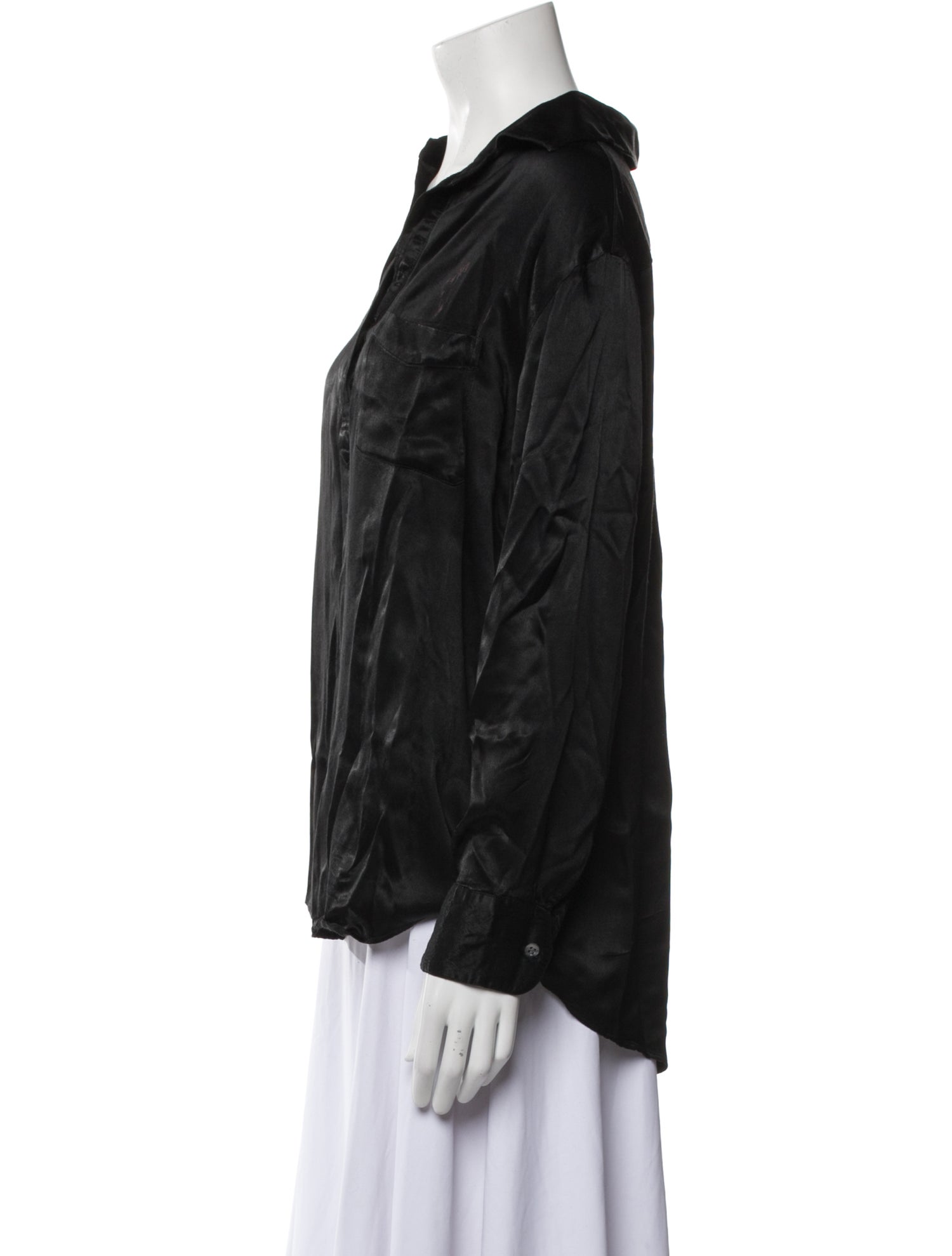 Raquel Allegra Long Sleeve Button-Up Top