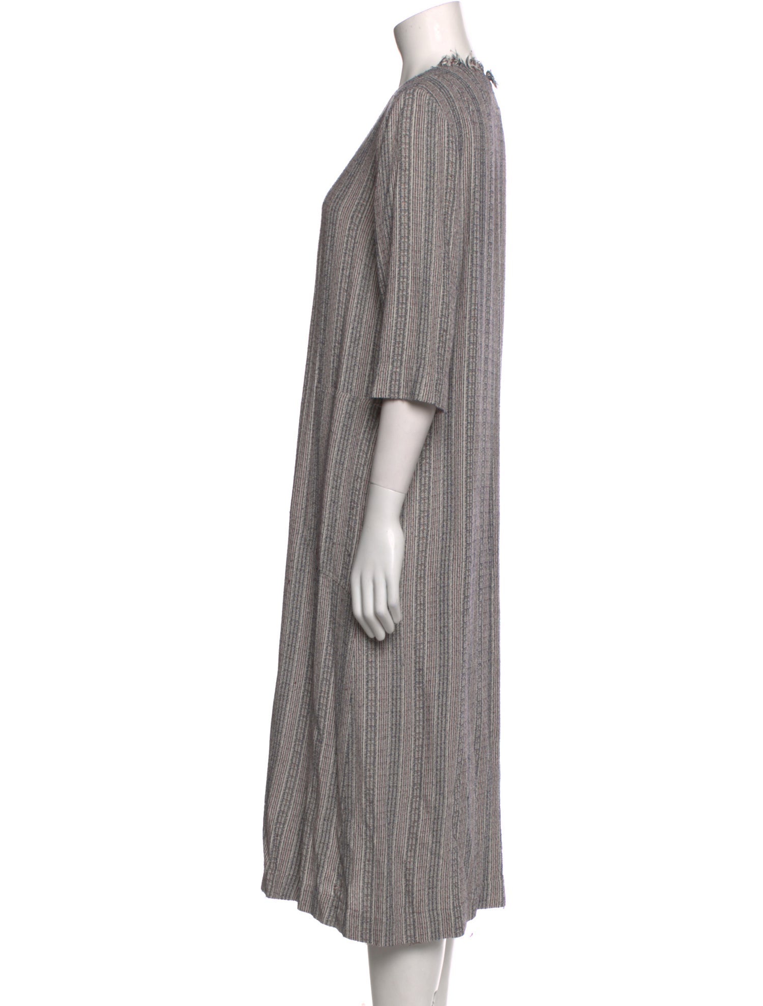 Raquel Allegra Striped Midi Length Dress