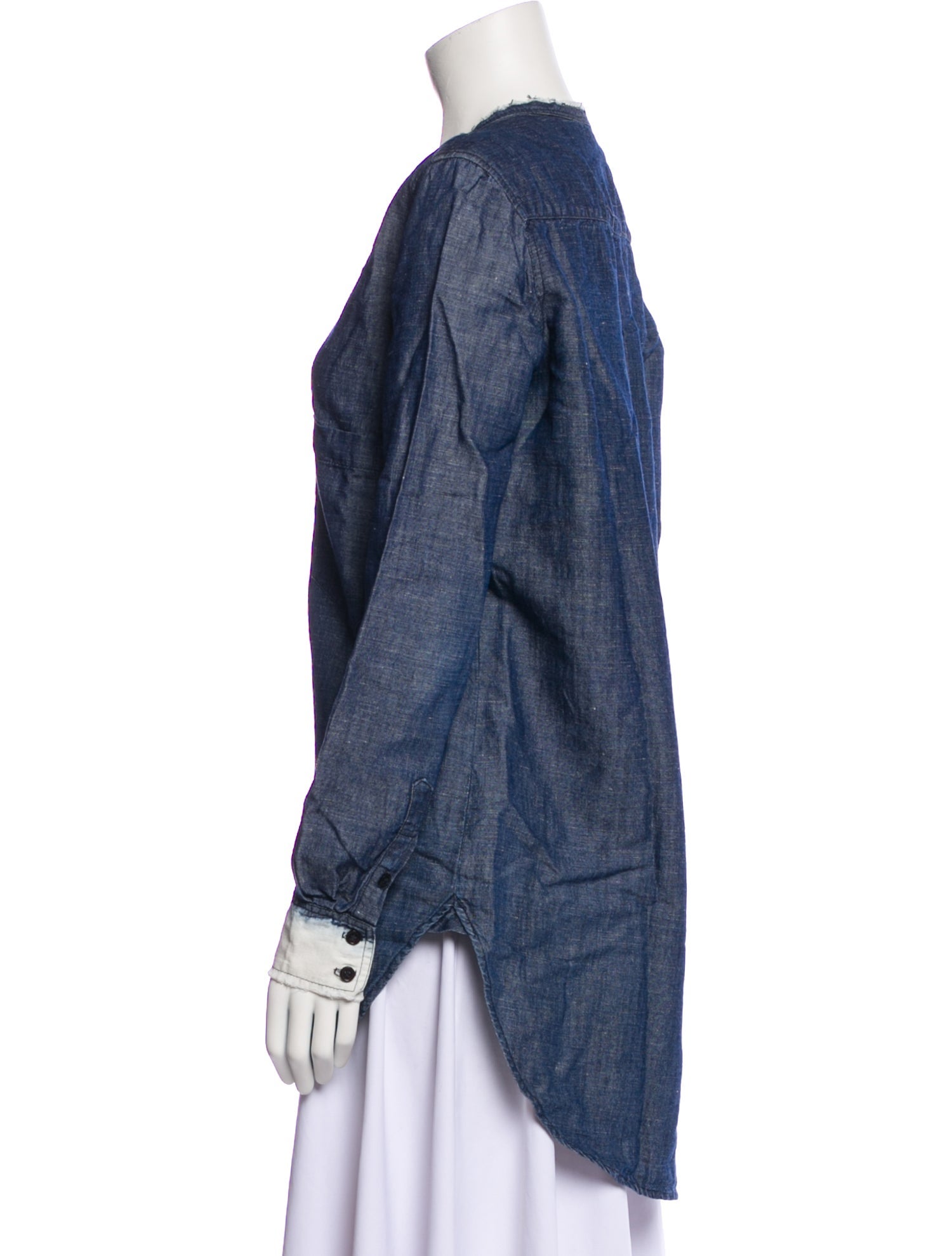 Raquel Allegra Long Sleeve Button-Up Top