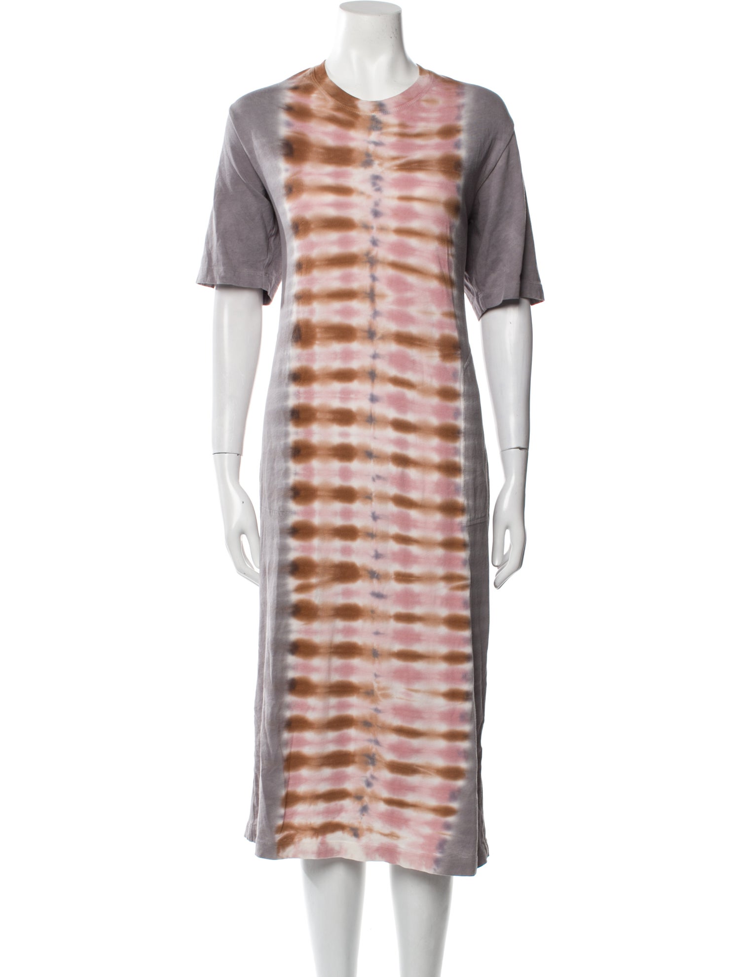 Raquel Allegra Tie-Dye Print Midi Length Dress
