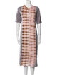 Raquel Allegra Tie-Dye Print Midi Length Dress
