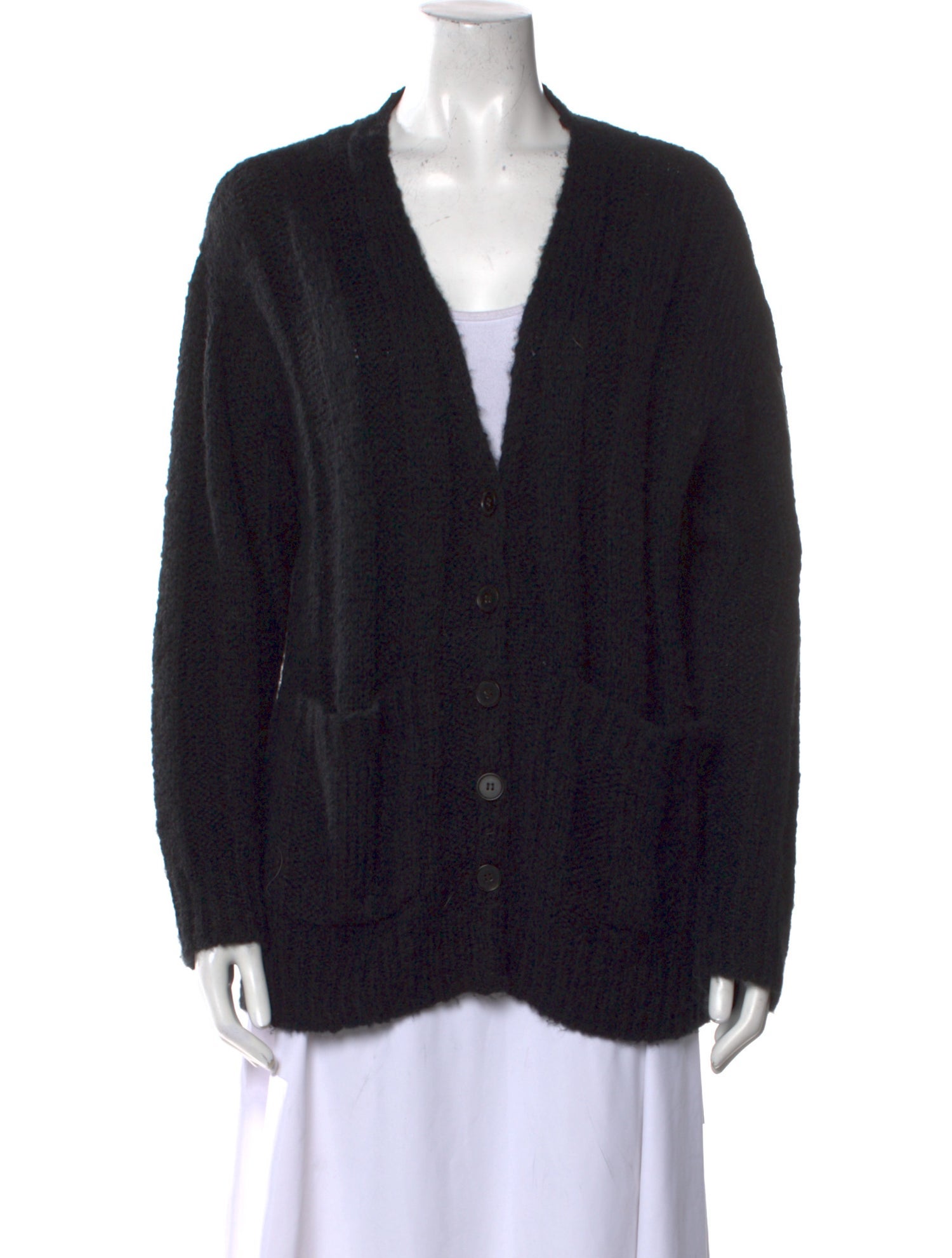 Raquel Allegra Alpaca Plunge Neckline Sweater