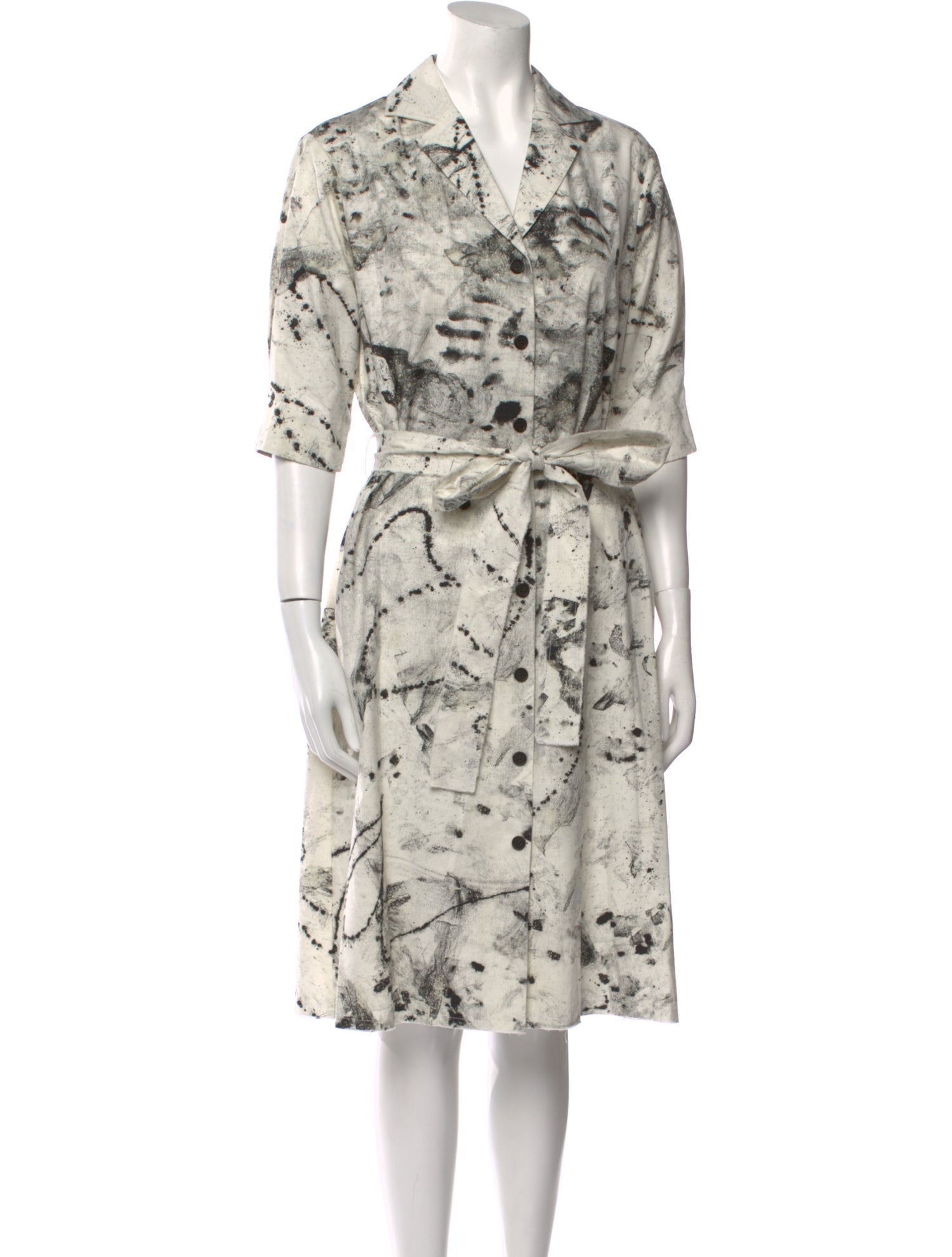 Raquel Allegra Floral Print Midi Length Dress