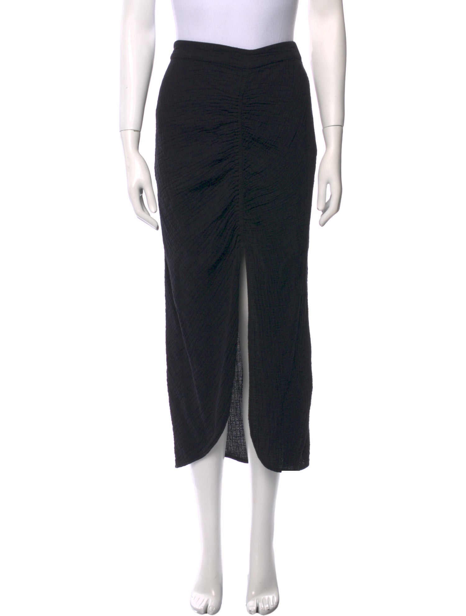 Raquel Allegra Ruffle Embellishment Midi Length Skirt