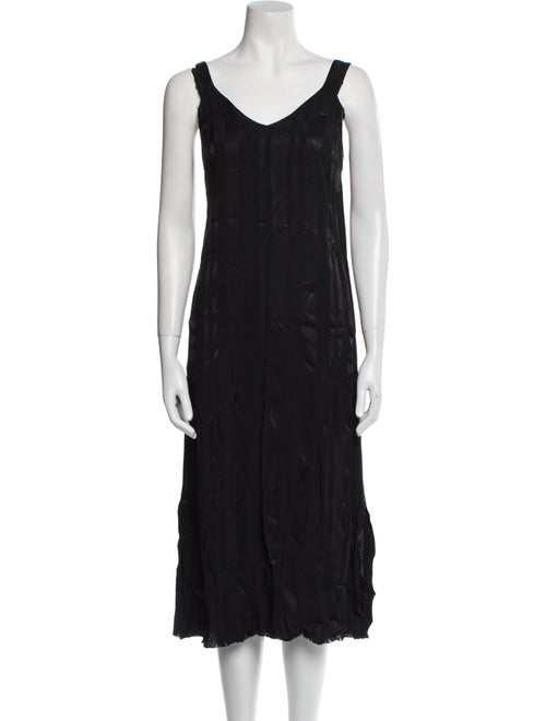 Raquel Allegra V-Neck Midi Length Dress