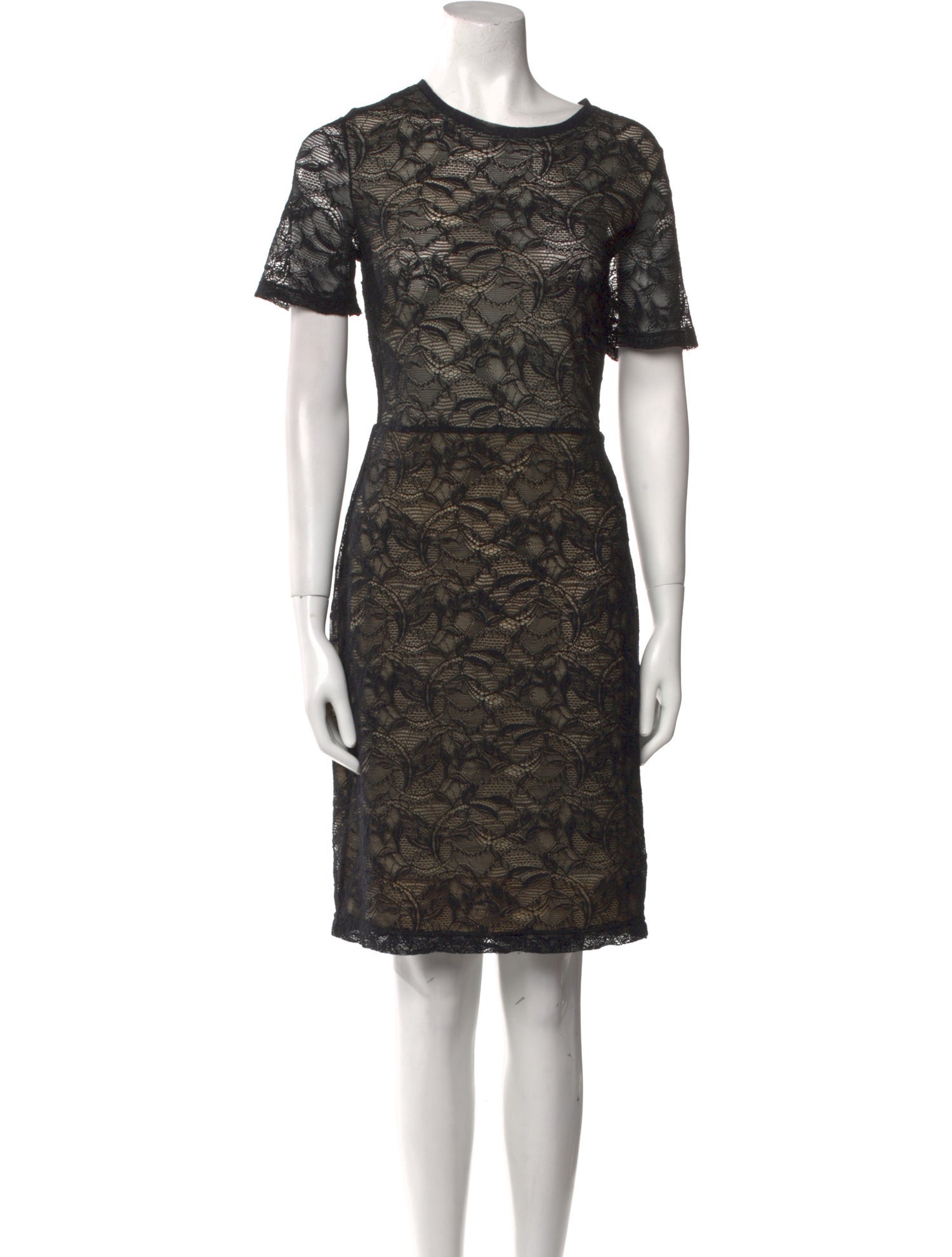 Raquel Allegra Lace Pattern Mini Dress