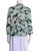 Raquel Allegra Floral Print Mock Neck Blouse