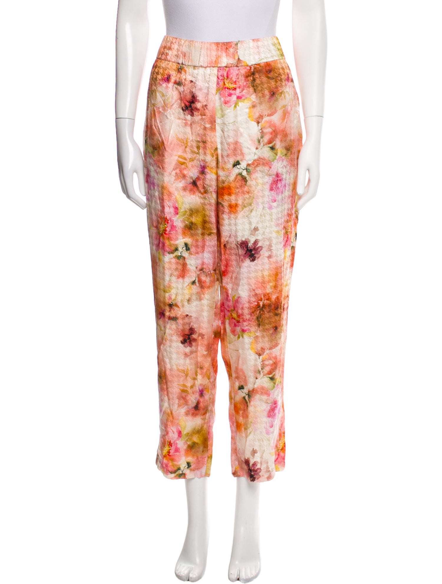 Raquel Allegra Floral Print Straight Leg Pants