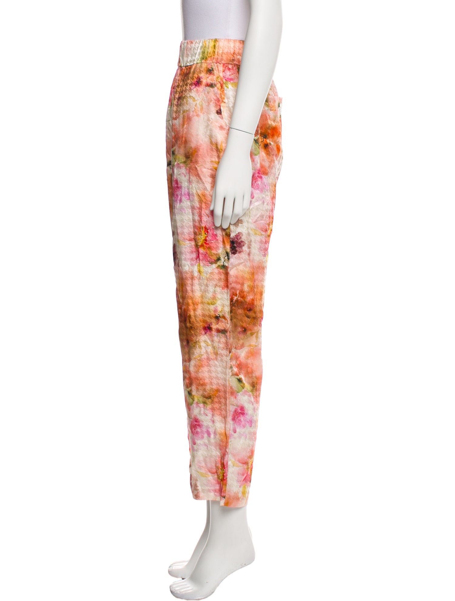 Raquel Allegra Floral Print Straight Leg Pants