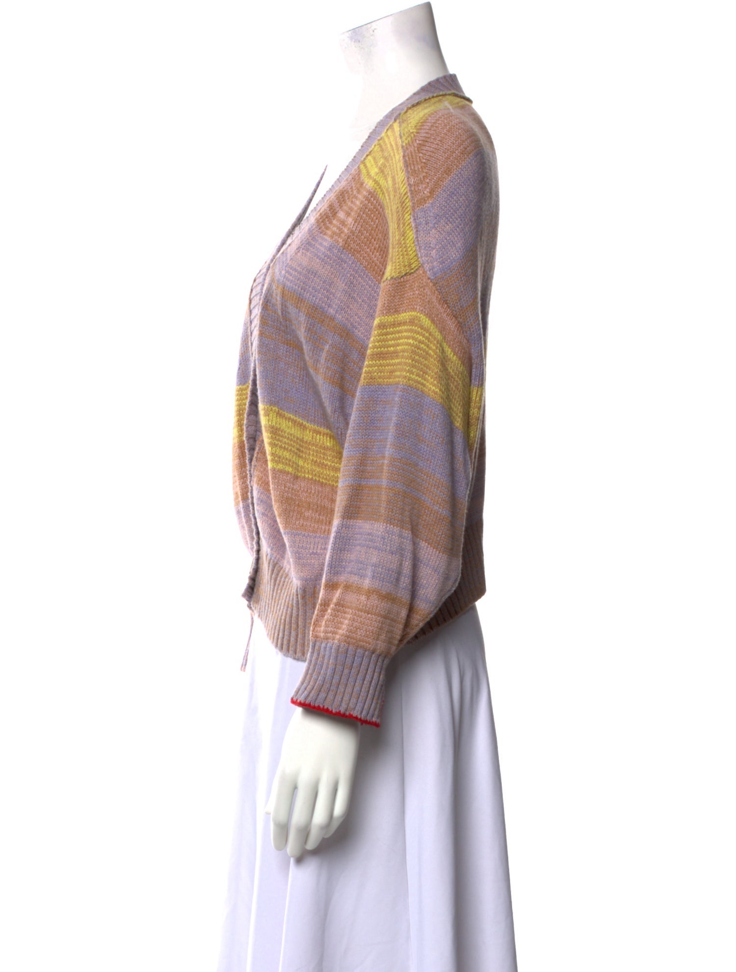 Raquel Allegra Striped V-Neck Sweater