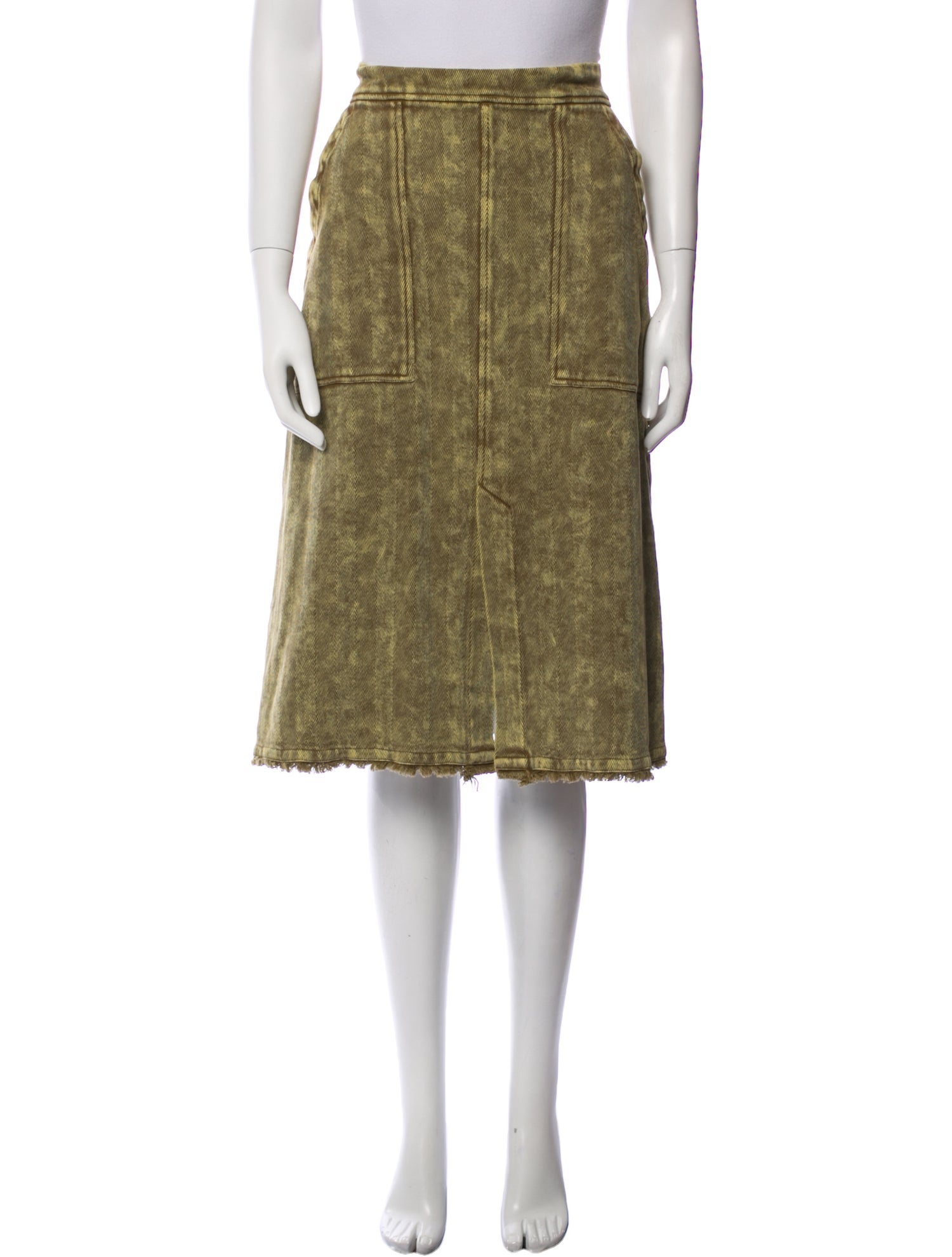 Raquel Allegra Fringe Trim Accent Knee-Length Skirt w/ Tags