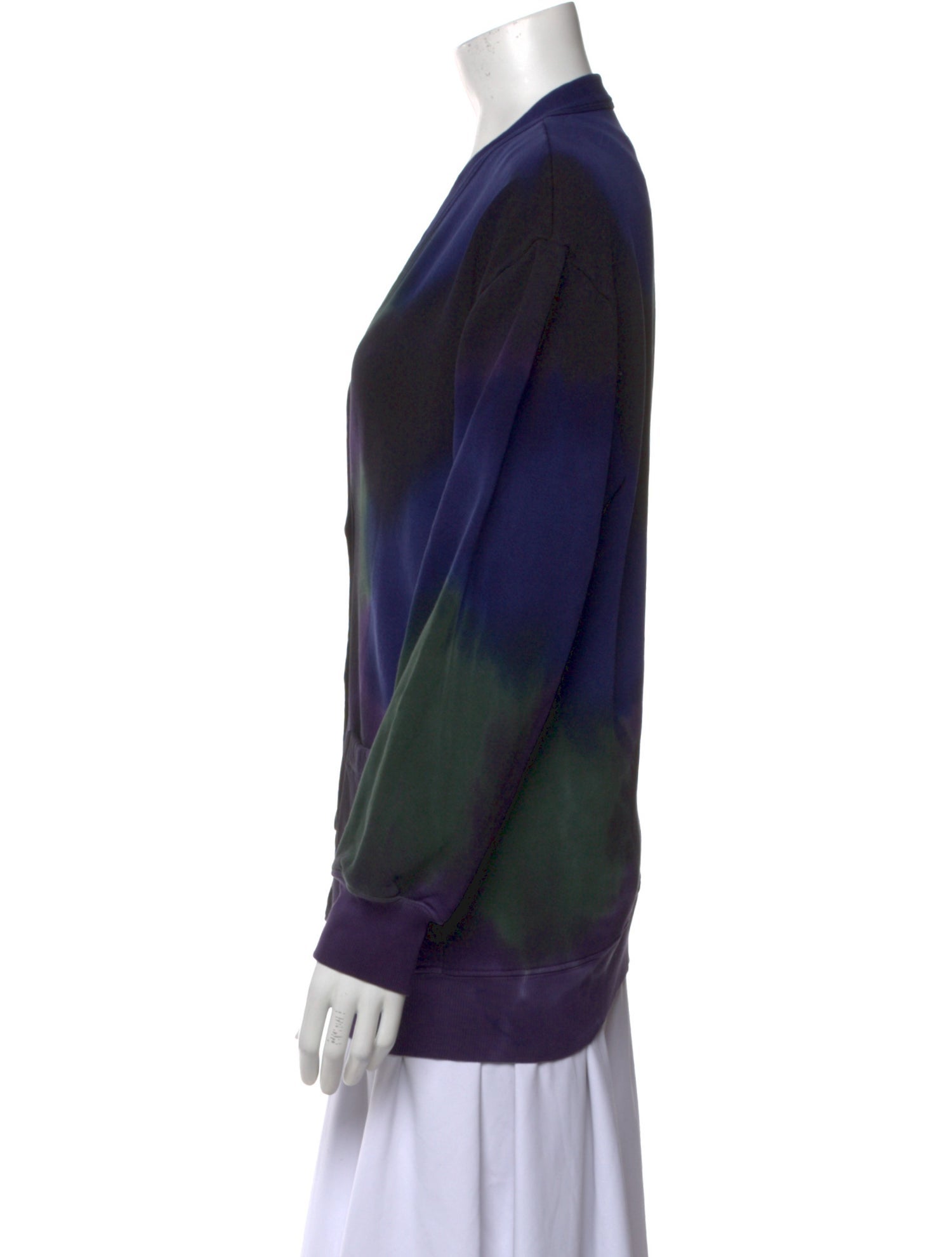 Raquel Allegra Tie-Dye Print V-Neck Sweater w/ Tags