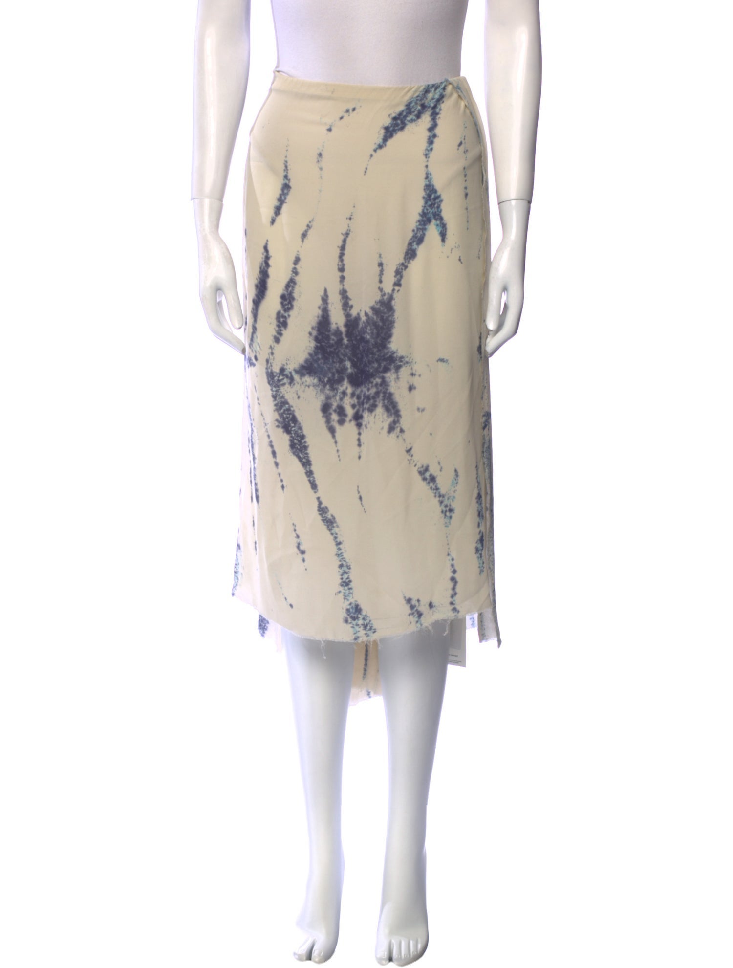 Raquel Allegra Tie-Dye Print Knee-Length Skirt
