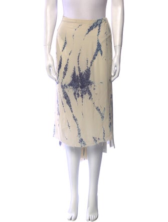 Raquel Allegra Tie-Dye Print Knee-Length Skirt