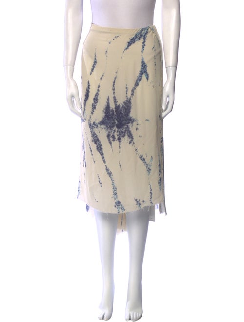 Raquel Allegra Tie-Dye Print Knee-Length Skirt