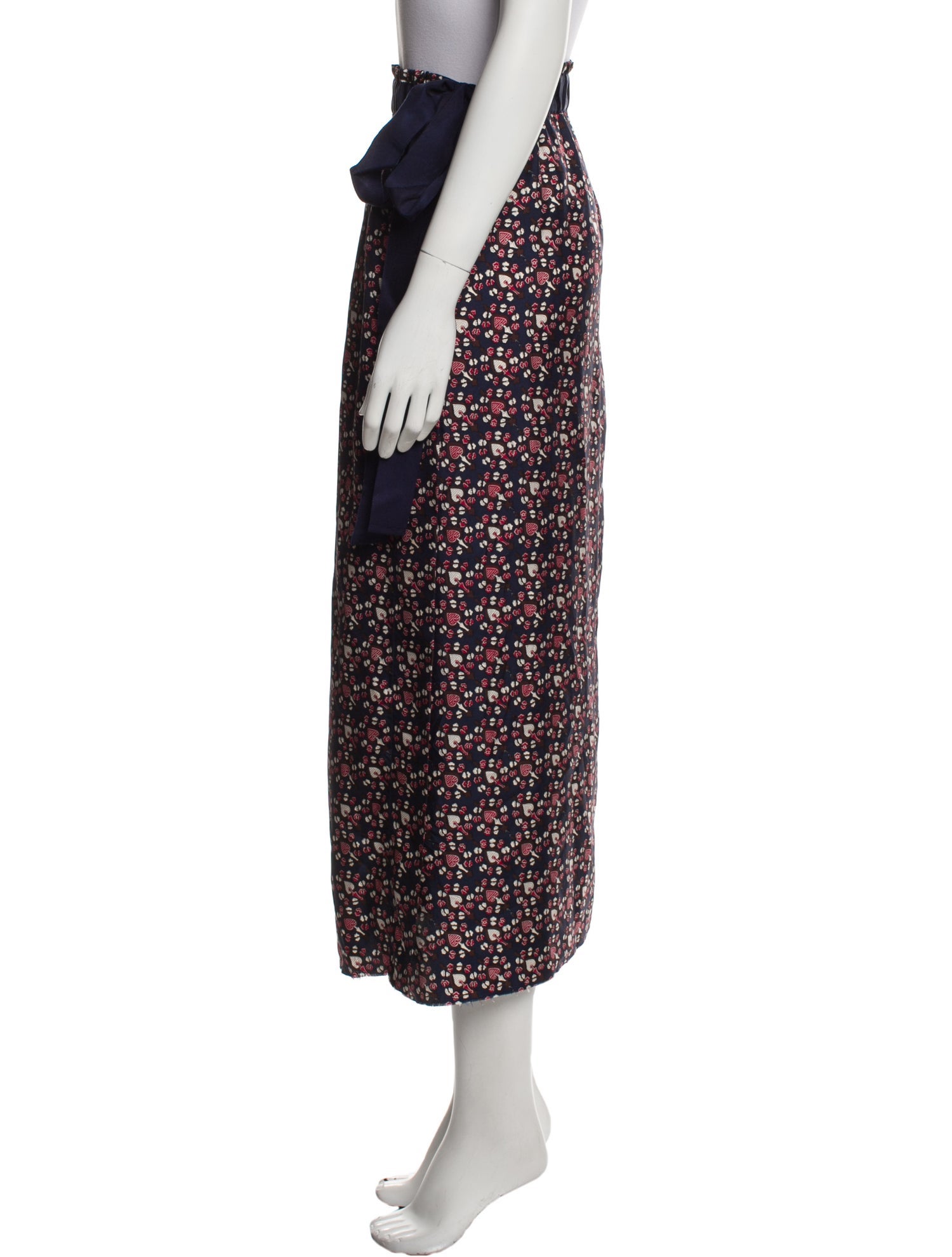 Raquel Allegra Silk Midi Length Skirt