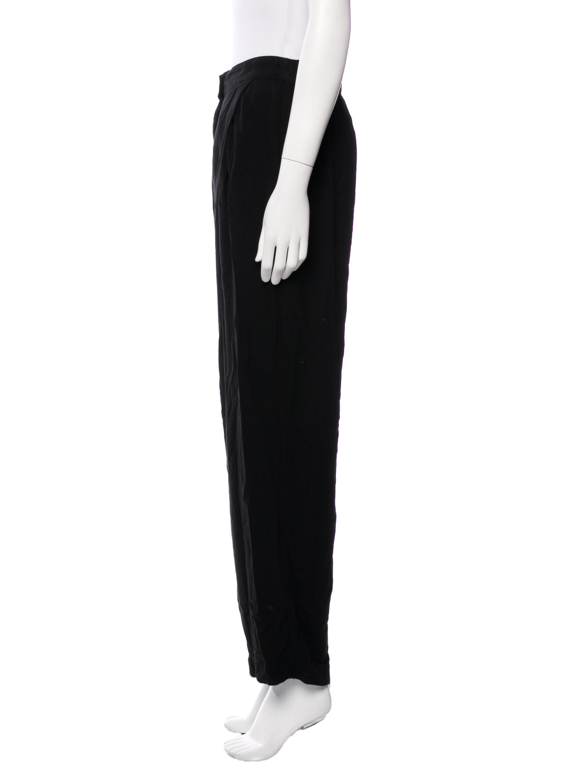 パンツ FORTE FORTE Women Straight Pants 13559MYPANTS8001 BLACK Forte Forte Straight Leg Pants - Black, 14