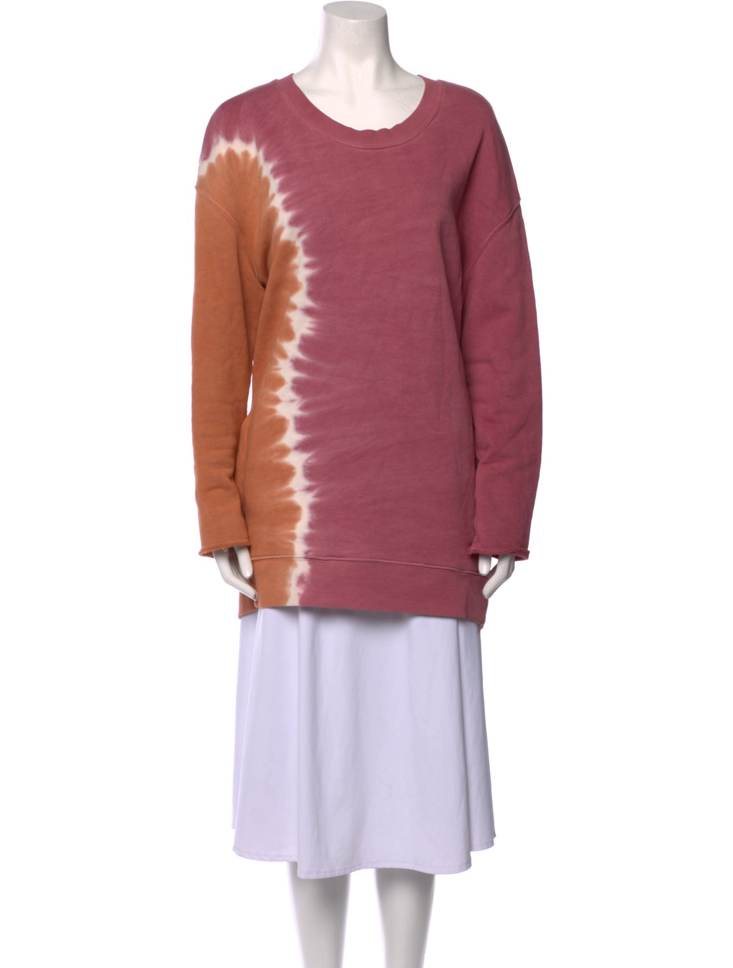 Raquel Allegra Scoop Neck Long Sleeve Sweatshirt