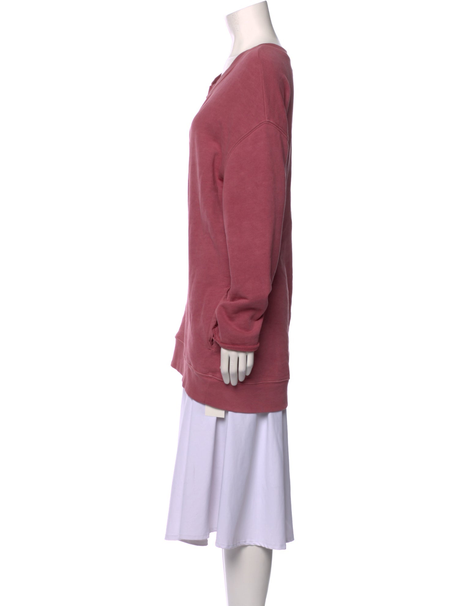 Raquel Allegra Scoop Neck Long Sleeve Sweatshirt