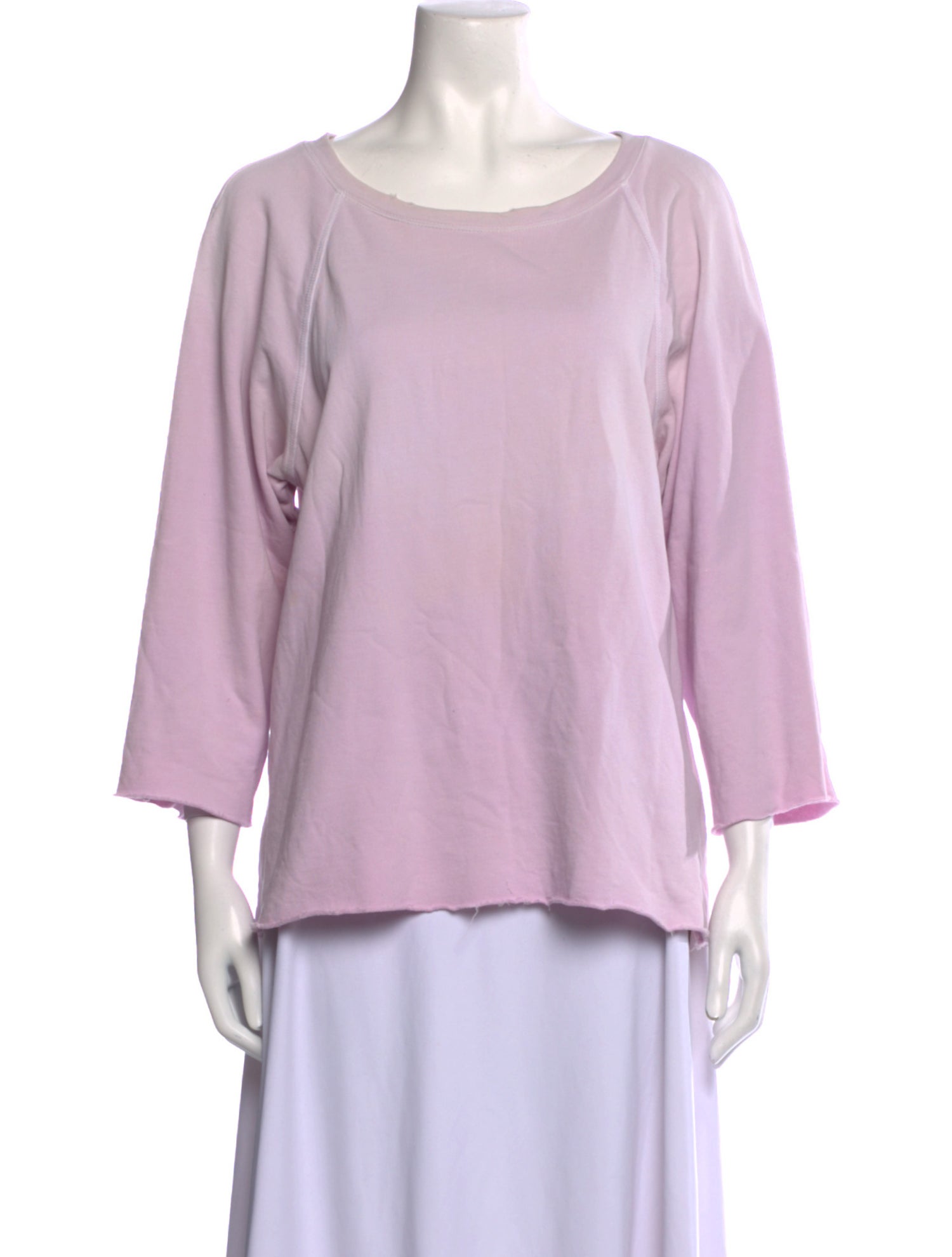 Raquel Allegra Bateau Neckline Three-Quarter Sleeve Blouse