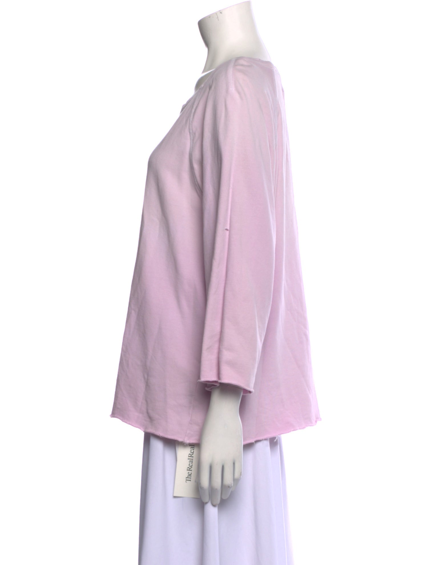 Raquel Allegra Bateau Neckline Three-Quarter Sleeve Blouse