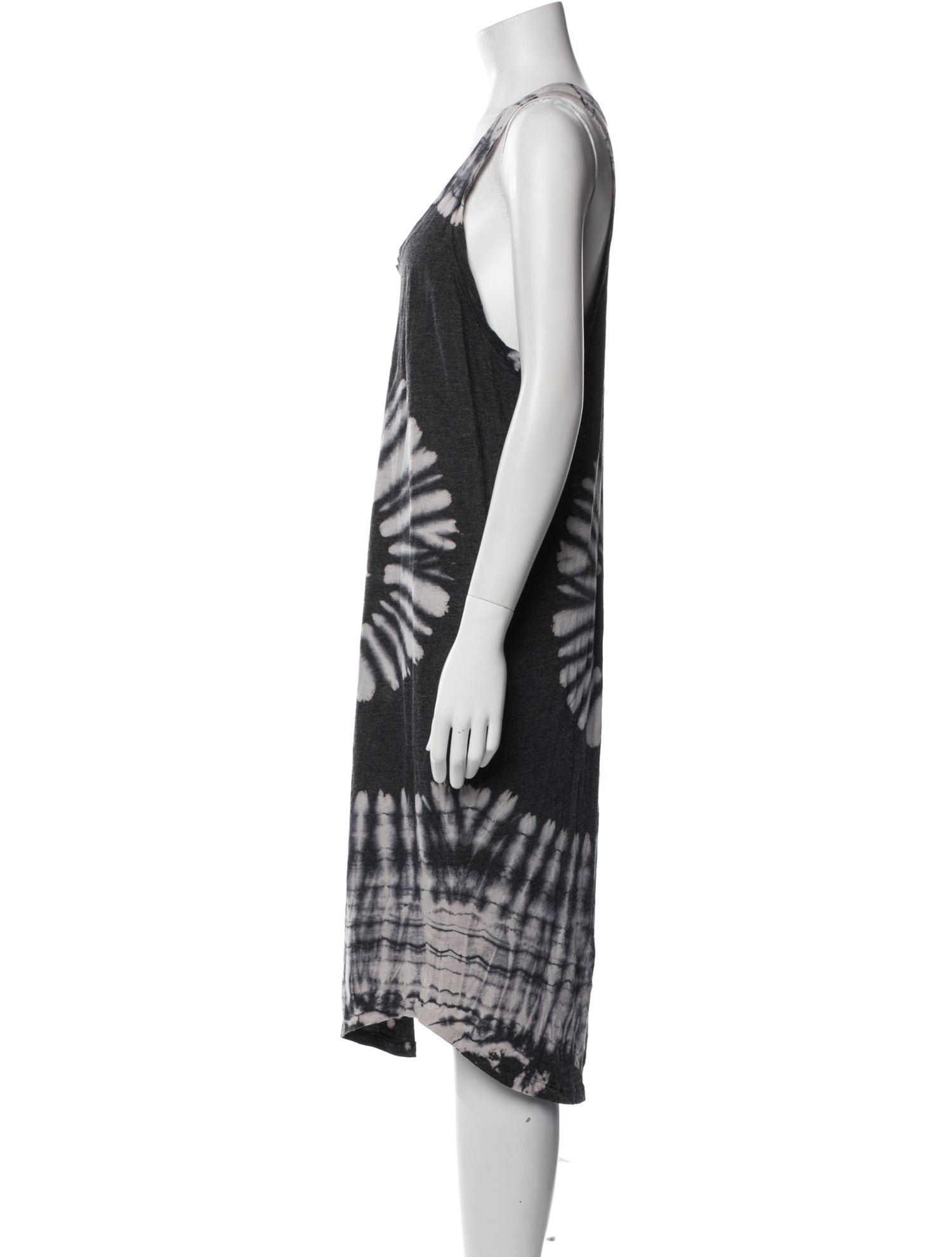 Raquel Allegra Tie-Dye Print Midi Length Dress