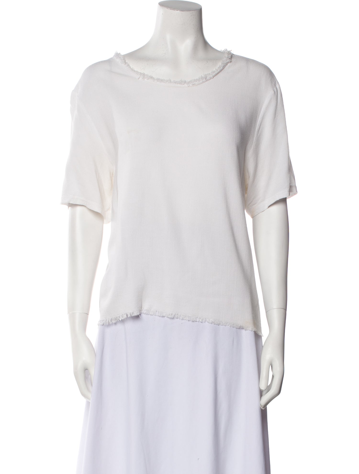 Raquel Allegra Scoop Neck Short Sleeve T-Shirt