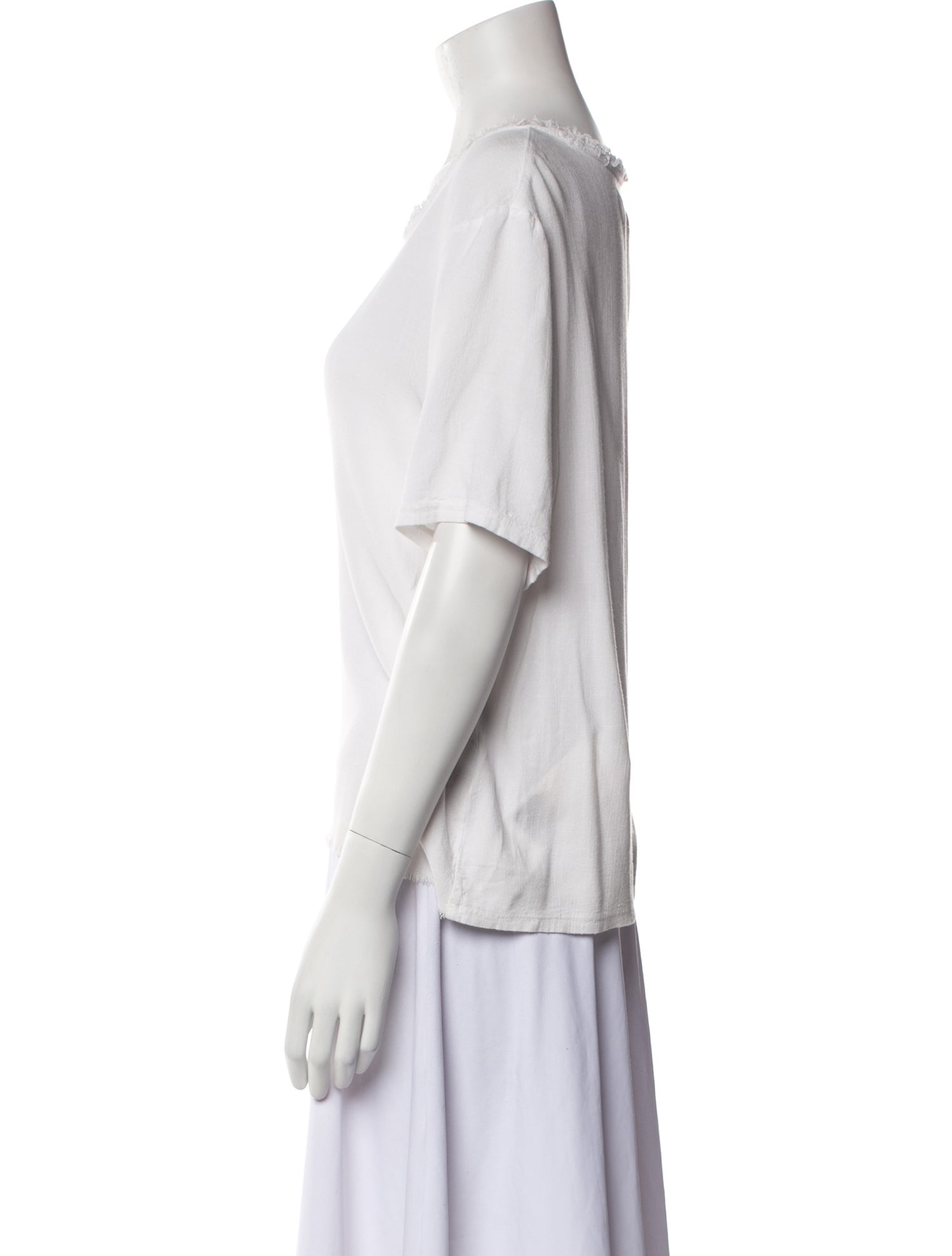 Raquel Allegra Scoop Neck Short Sleeve T-Shirt