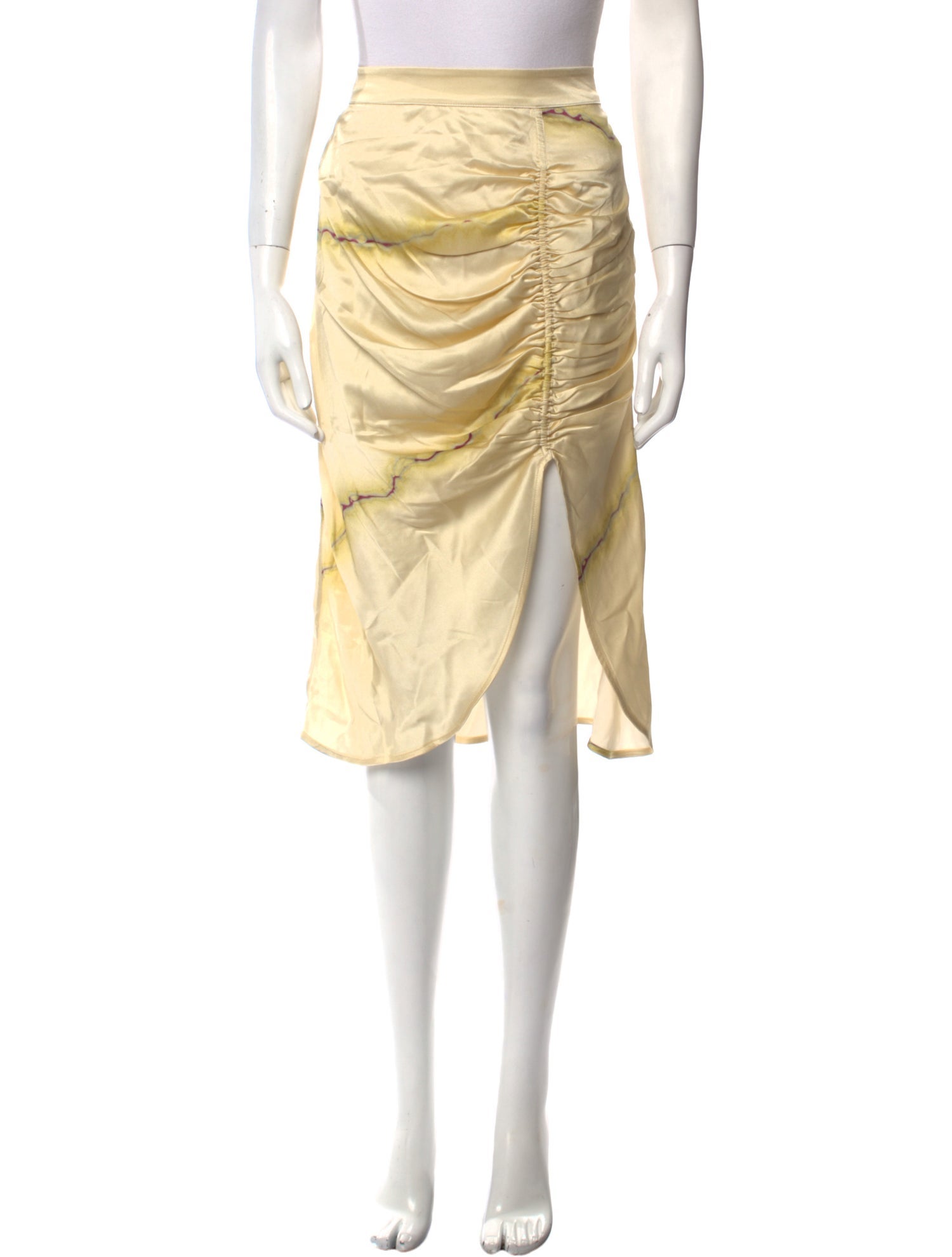 Raquel Allegra Ruffle Embellishment Knee-Length Skirt