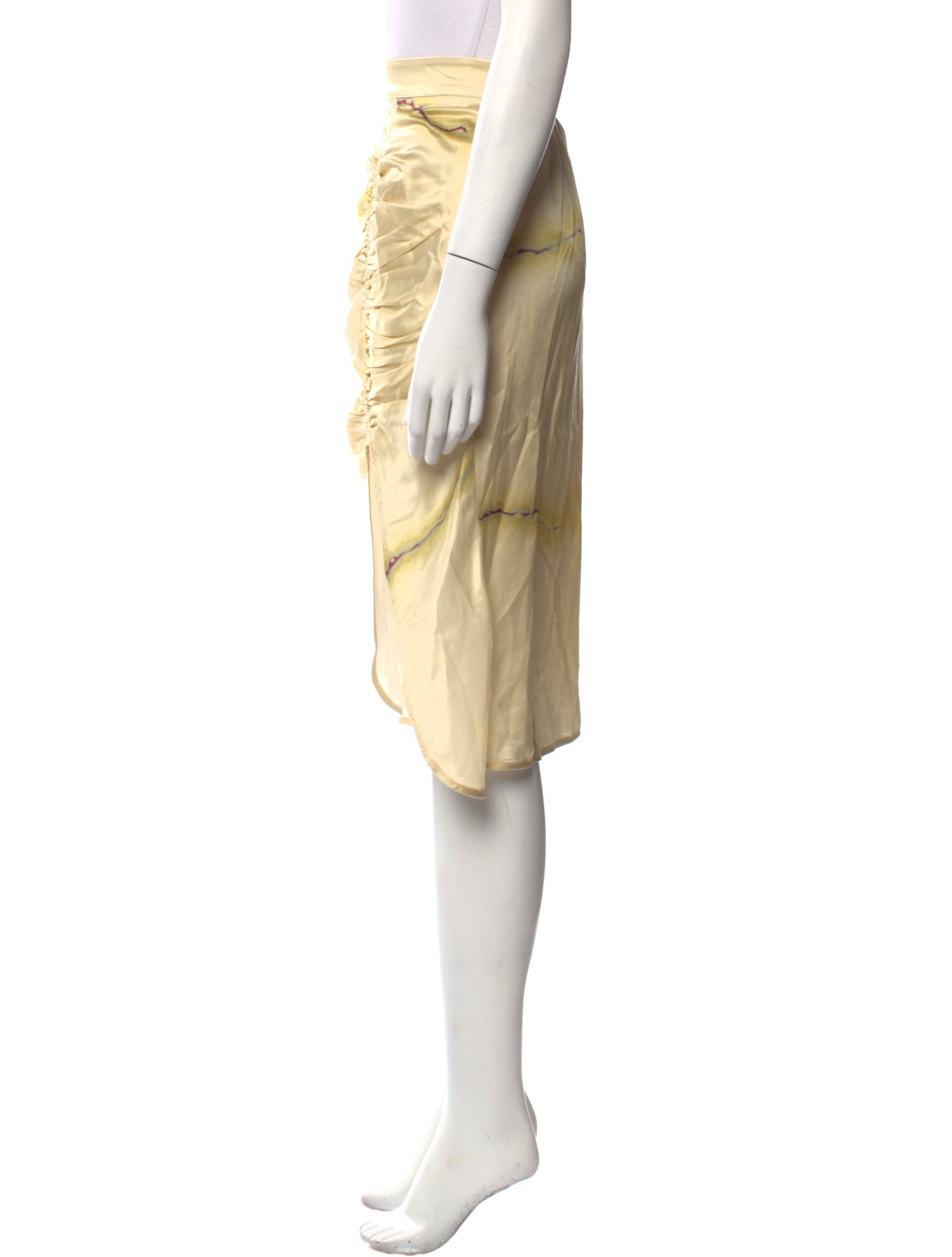 Raquel Allegra Ruffle Embellishment Knee-Length Skirt