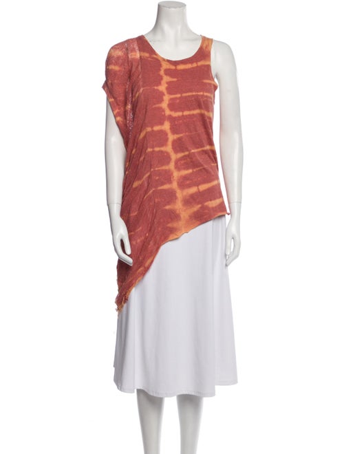 Raquel Allegra Tie-Dye Print Scoop Neck Tunic