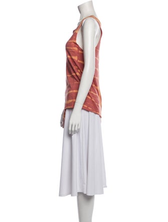 Raquel Allegra Tie-Dye Print Scoop Neck Tunic
